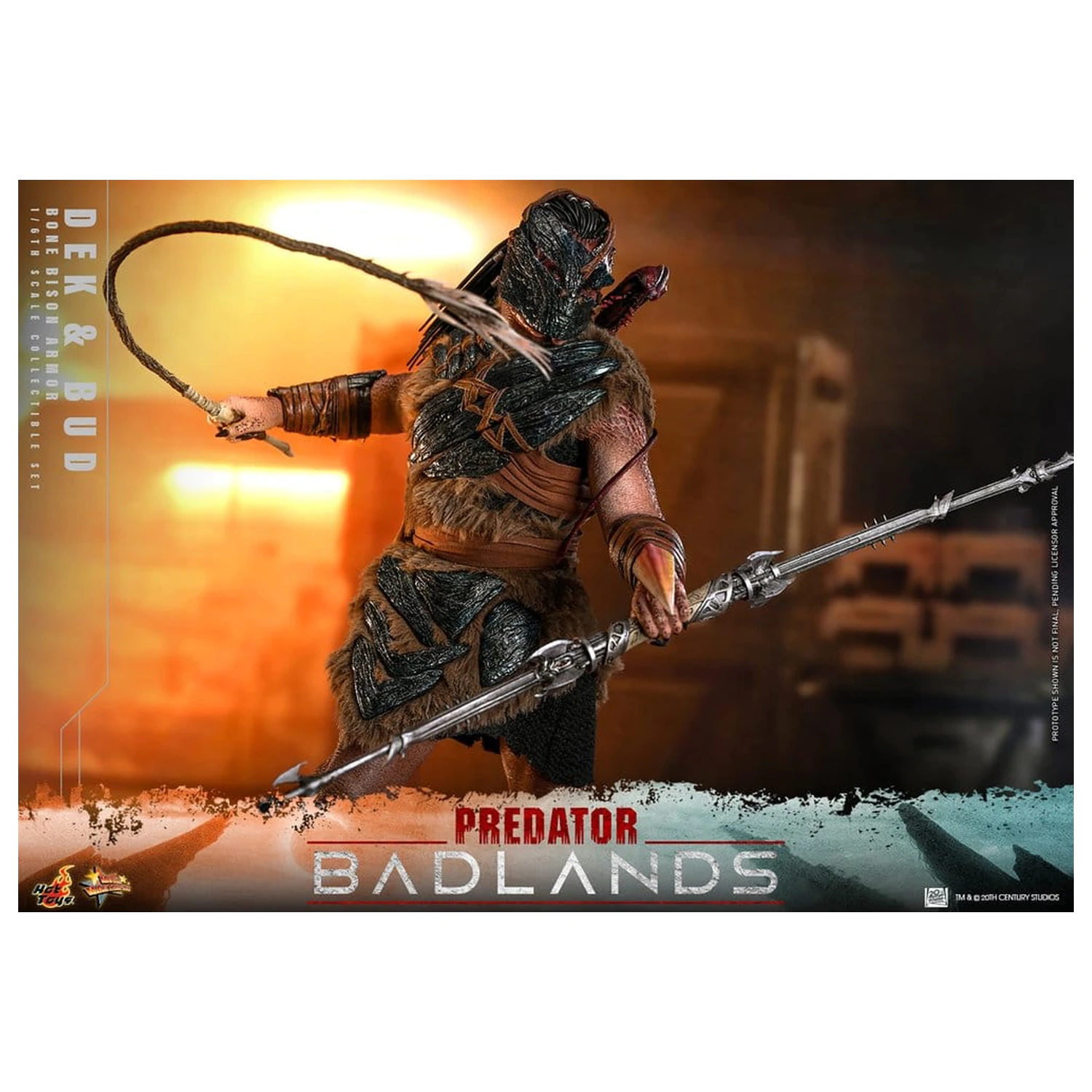Predator: Badlands Movie Masterpiece akční figurky 2-Pack 1/6 Dek (Bone Bison Armor) a Bud 31 cm fotografii produktu