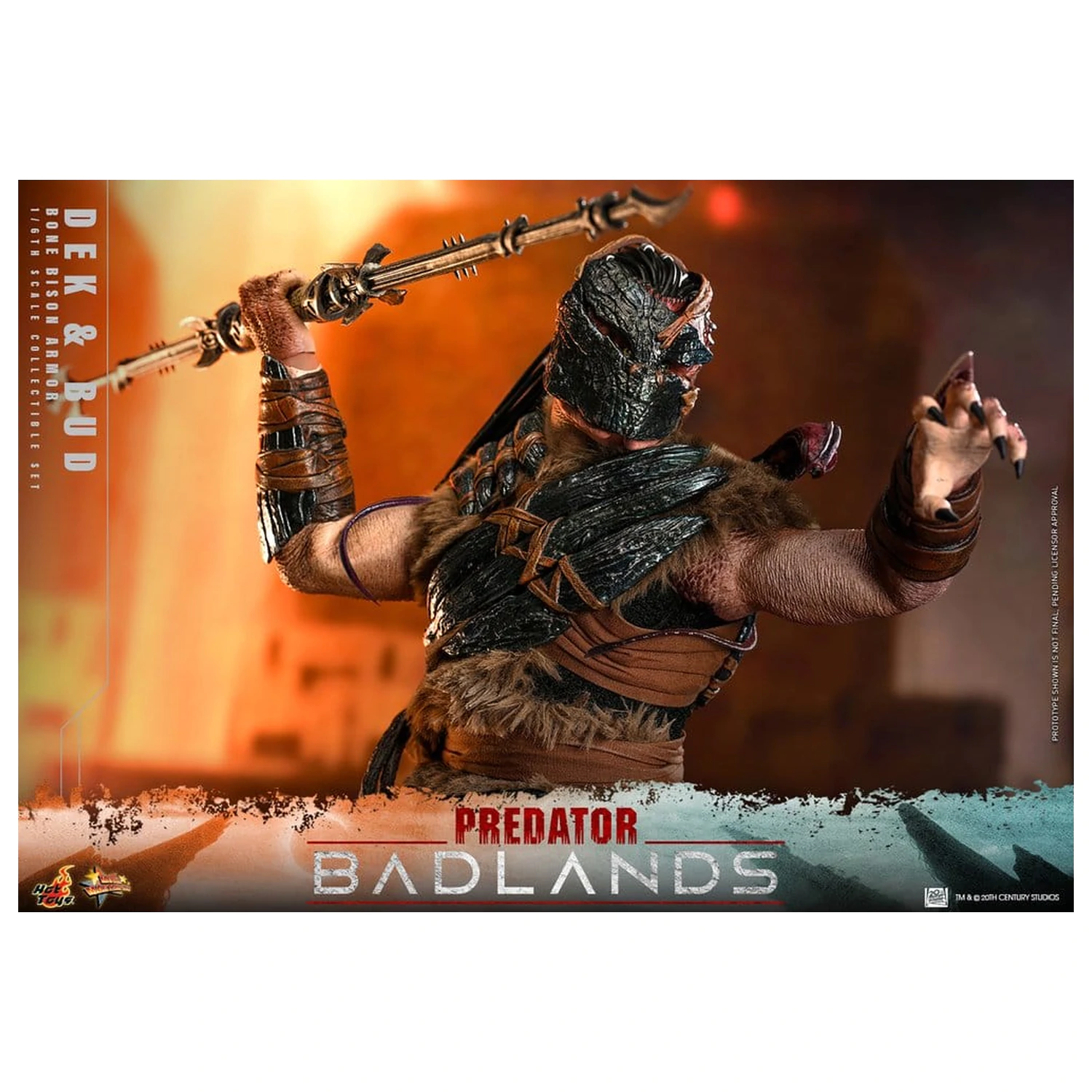 Predator: Badlands Movie Masterpiece akční figurky 2-Pack 1/6 Dek (Bone Bison Armor) a Bud 31 cm fotografii produktu