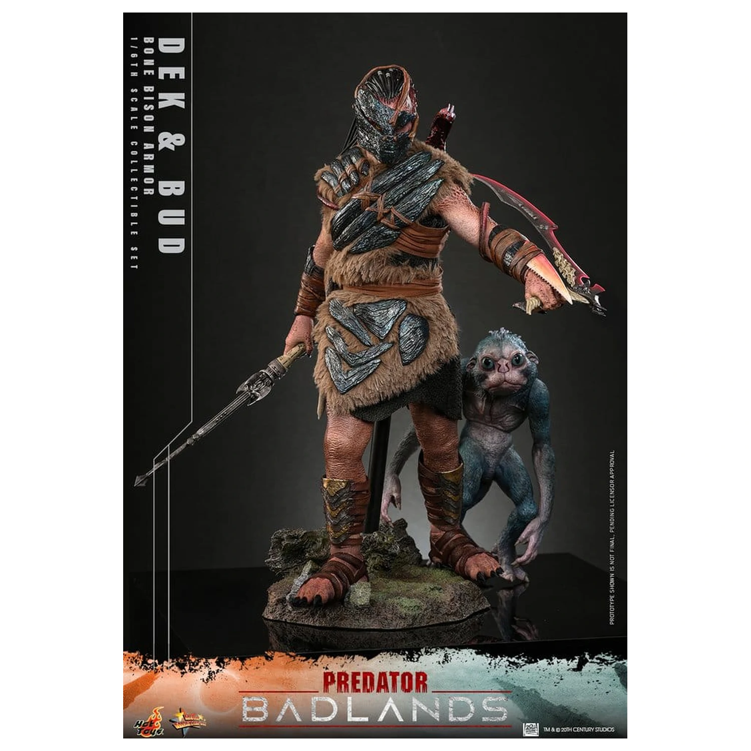 Predator: Badlands Movie Masterpiece akční figurky 2-Pack 1/6 Dek (Bone Bison Armor) a Bud 31 cm fotografii produktu