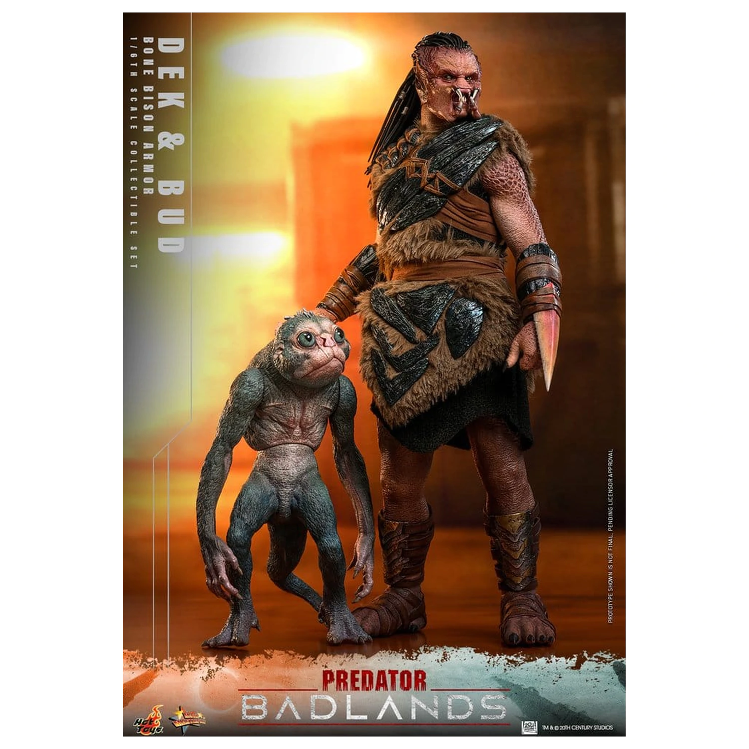 Predator: Badlands Movie Masterpiece akční figurky 2-Pack 1/6 Dek (Bone Bison Armor) a Bud 31 cm fotografii produktu