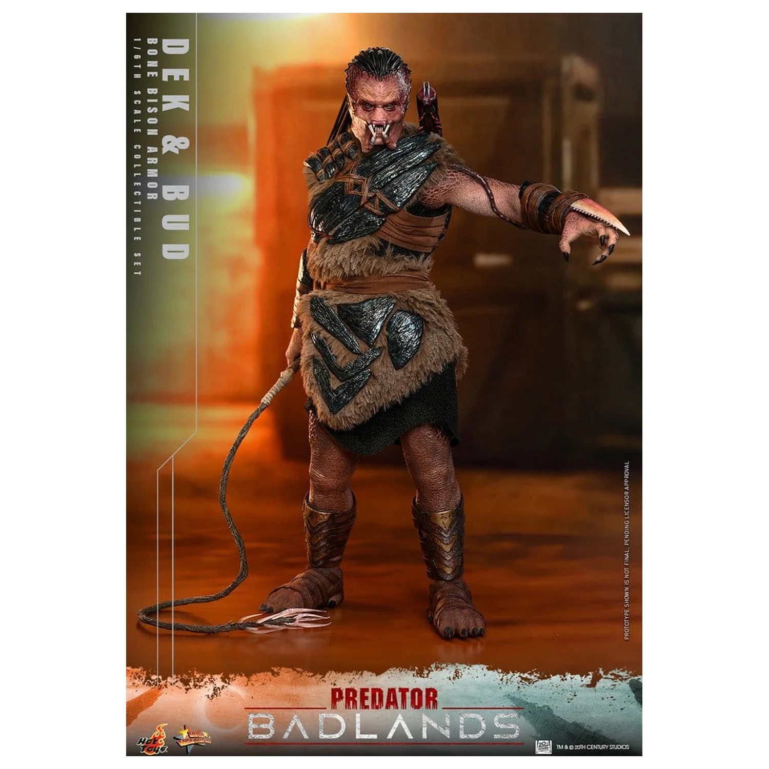 Predator: Badlands Movie Masterpiece akční figurky 2-Pack 1/6 Dek (Bone Bison Armor) a Bud 31 cm fotografii produktu