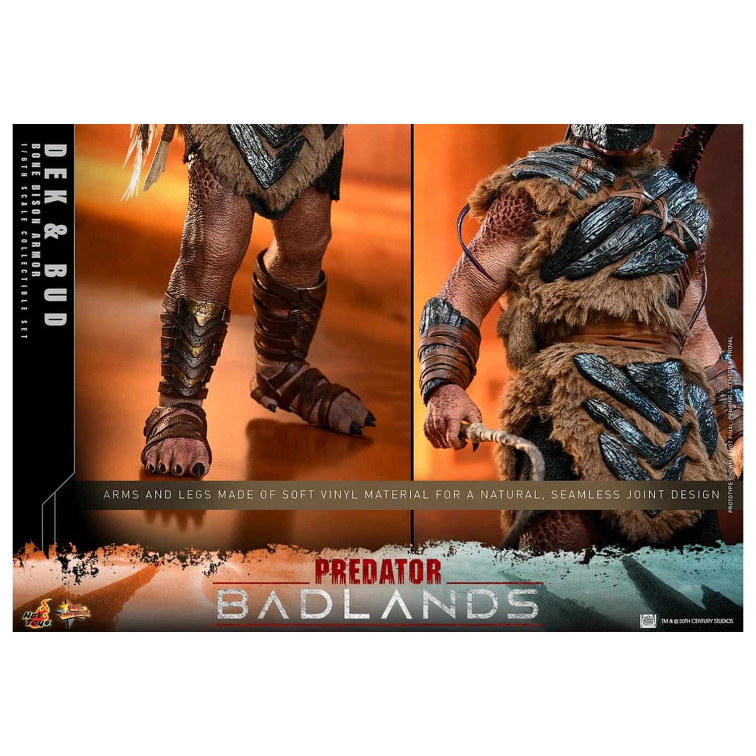 Predator: Badlands Movie Masterpiece akční figurky 2-Pack 1/6 Dek (Bone Bison Armor) a Bud 31 cm fotografii produktu