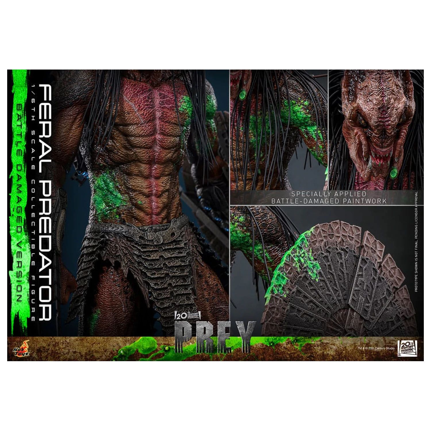Prey akční figurka 1/6 Feral Predator (Battle Damaged Version) 37 cm fotografii produktu