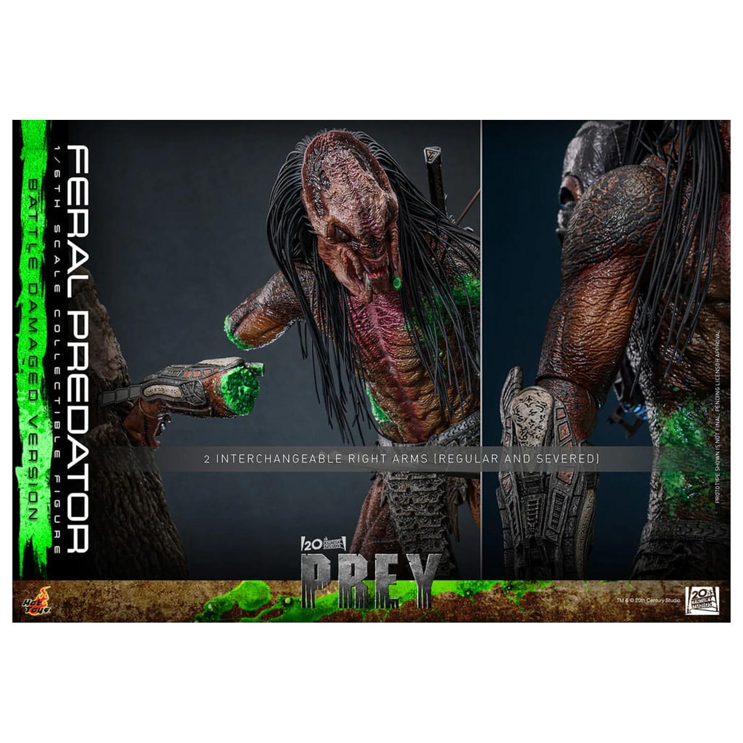 Prey akční figurka 1/6 Feral Predator (Battle Damaged Version) 37 cm fotografii produktu