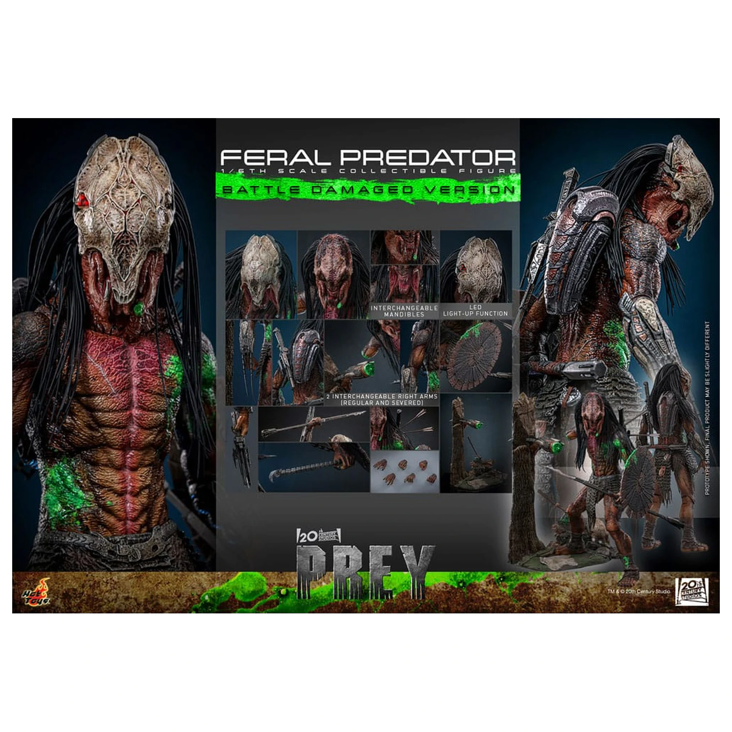 Prey akční figurka 1/6 Feral Predator (Battle Damaged Version) 37 cm fotografii produktu
