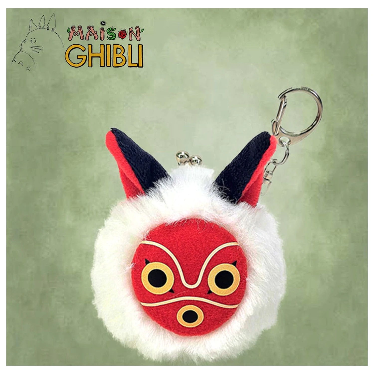 Princess Mononoke Funwari Mini plyšová peněženka na mince San´s Mask fotografii produktu