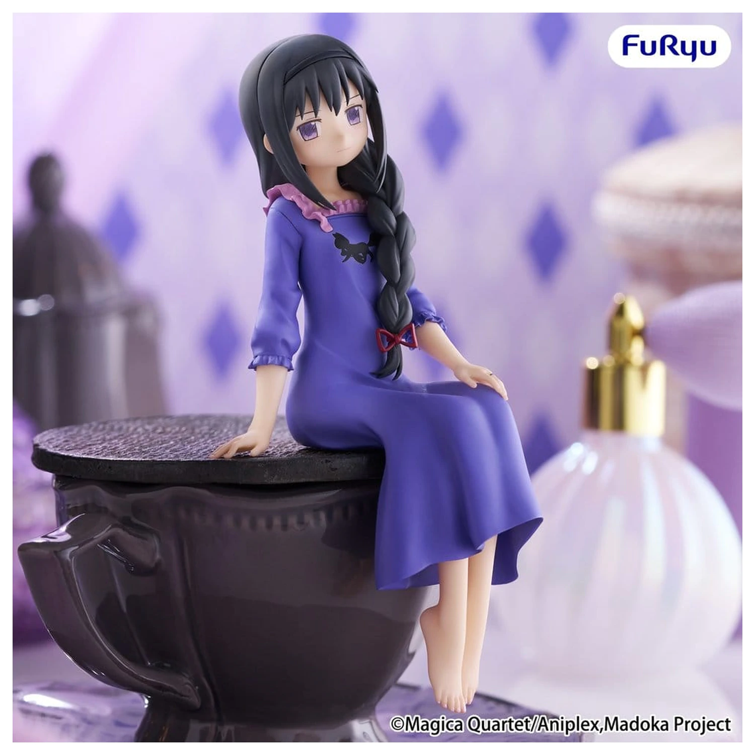 Puella Magi Madoka Magica PVC figurka zarážka na nudle -Homura Akemi- 15 cm fotografii produktu