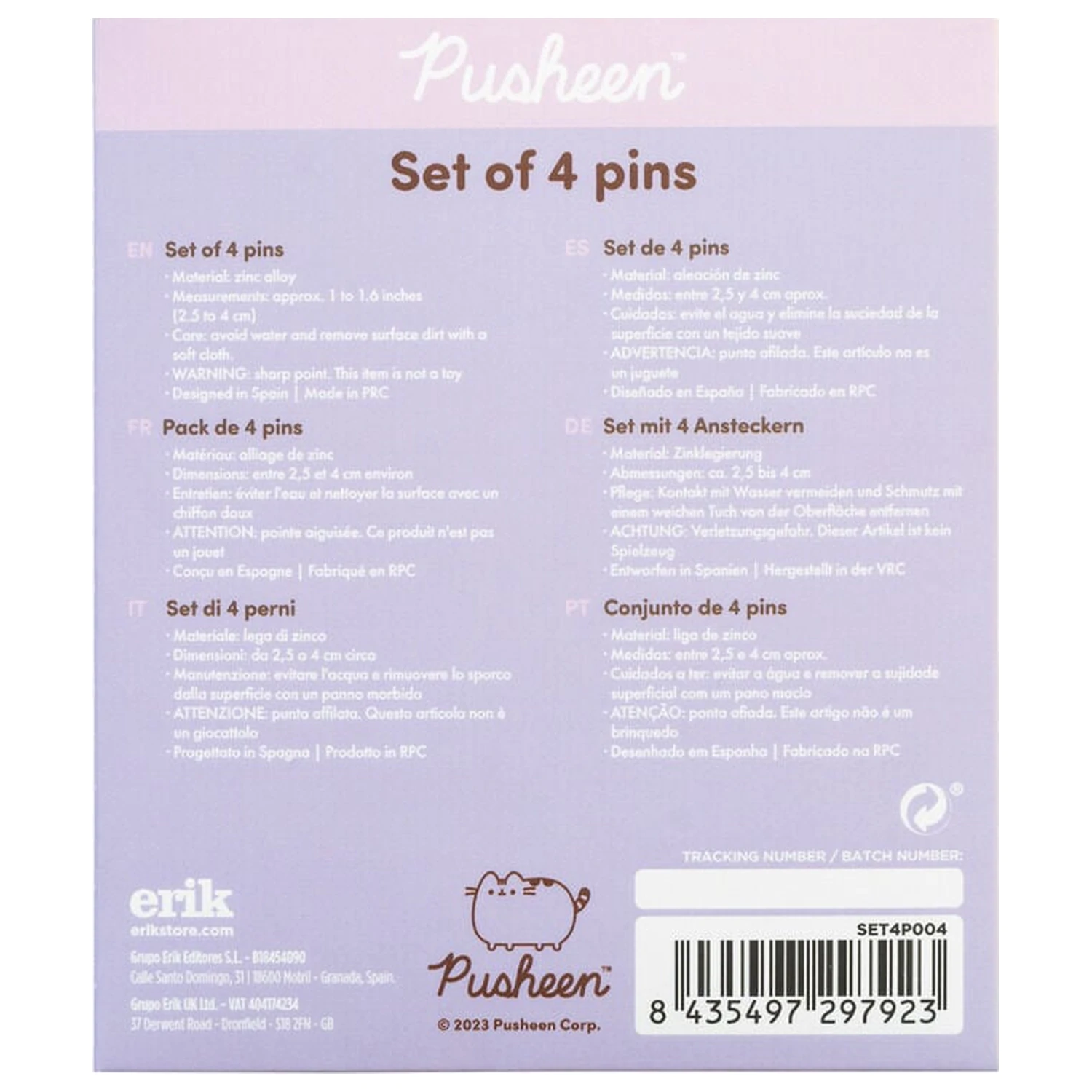 Pusheen sada 4 špendlíků fotografii produktu