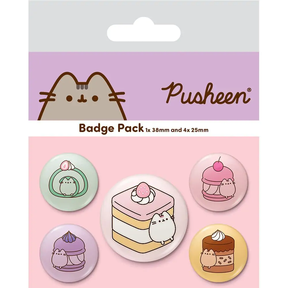 Pusheen Sada 5 odznaků fotografii produktu