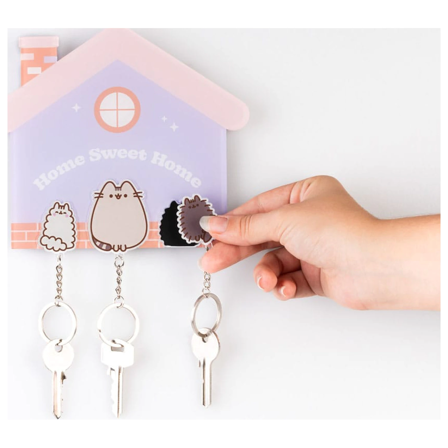 Pusheen Stojan na klíče vč. 3 kroužků na klíče fotografii produktu