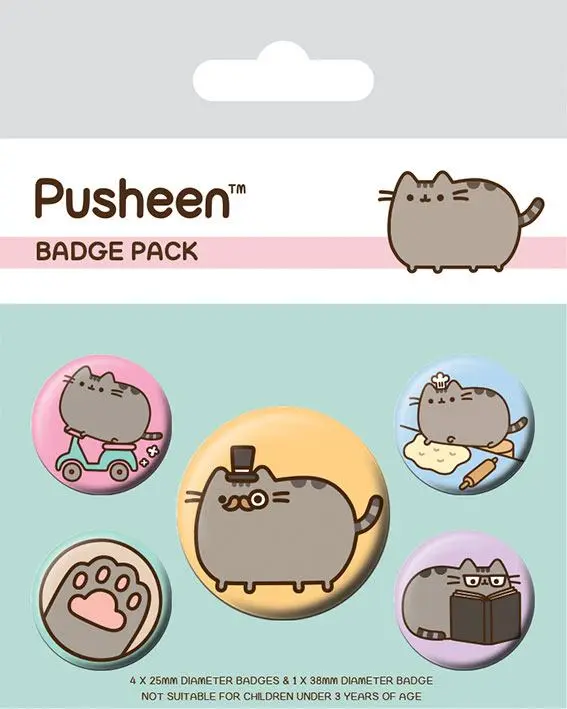 Pusheen Odznaky s připínáčkem 5-Pack Fancy fotografii produktu