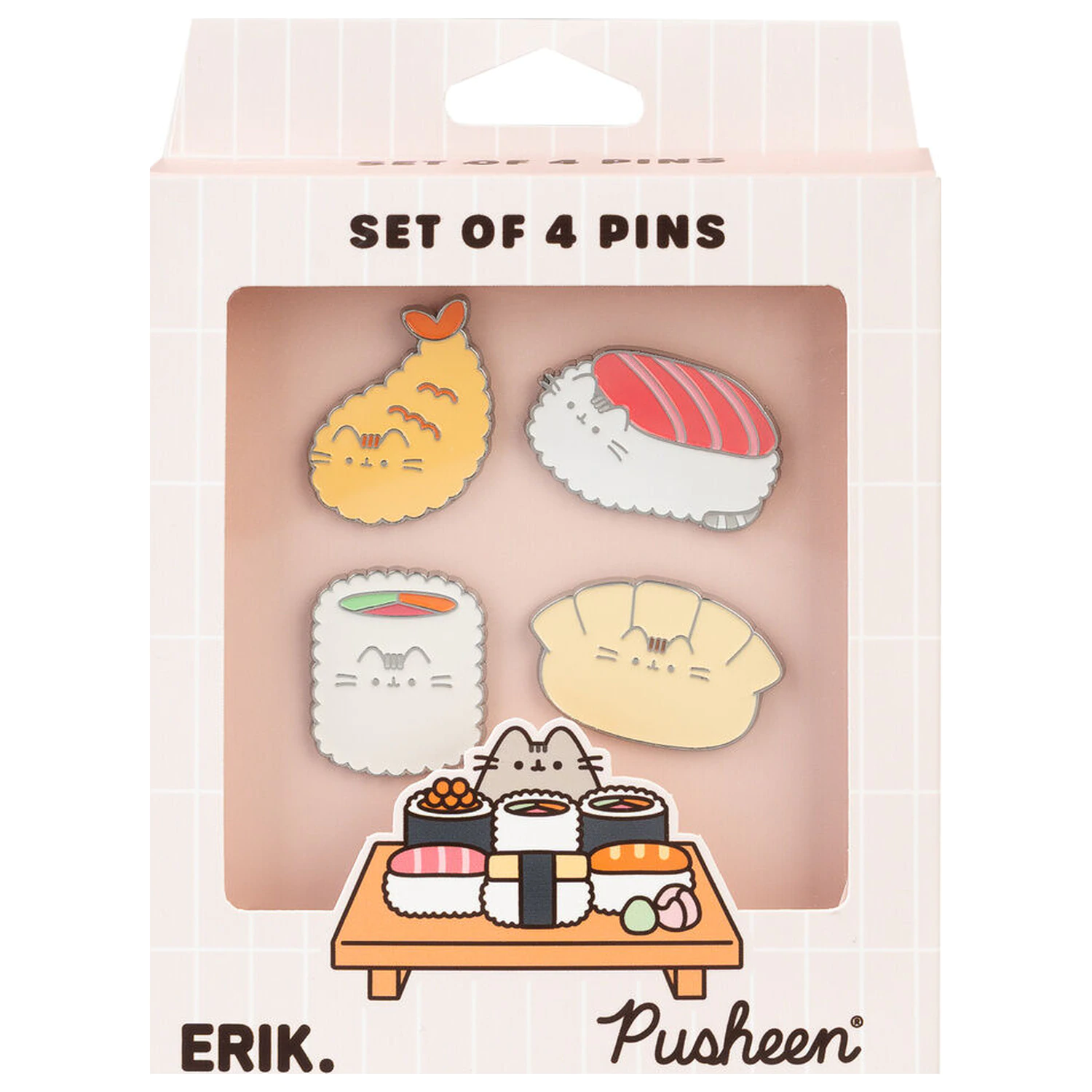 Pusheen Sushi Roll sada 4 špendlíků fotografii produktu