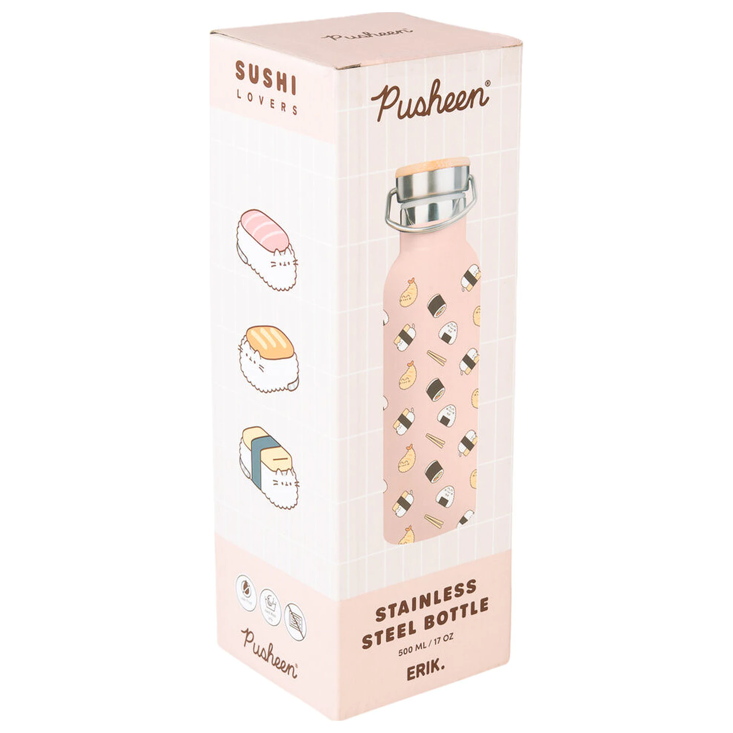 Pusheen Sushi Roll metalická lahev fotografii produktu