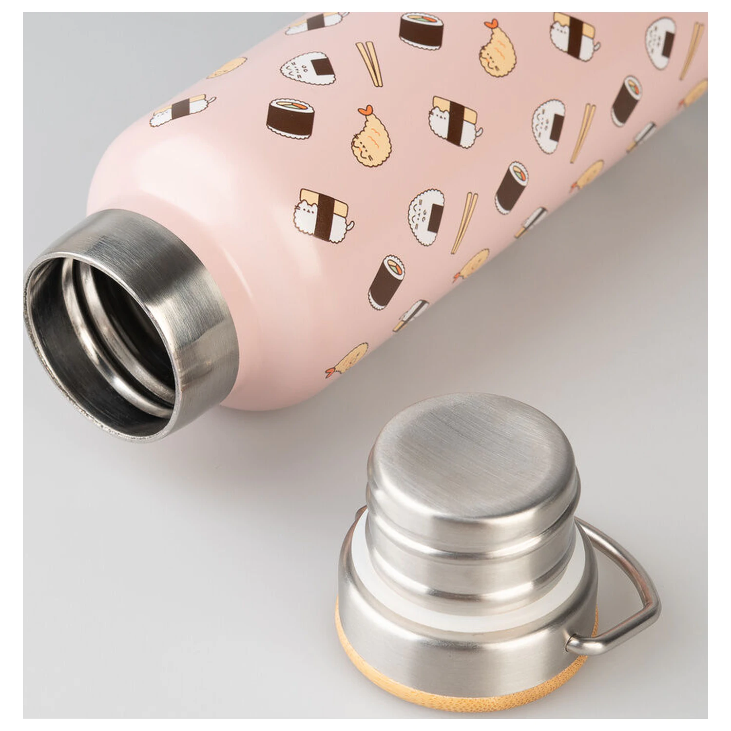 Pusheen Sushi Roll metalická lahev fotografii produktu