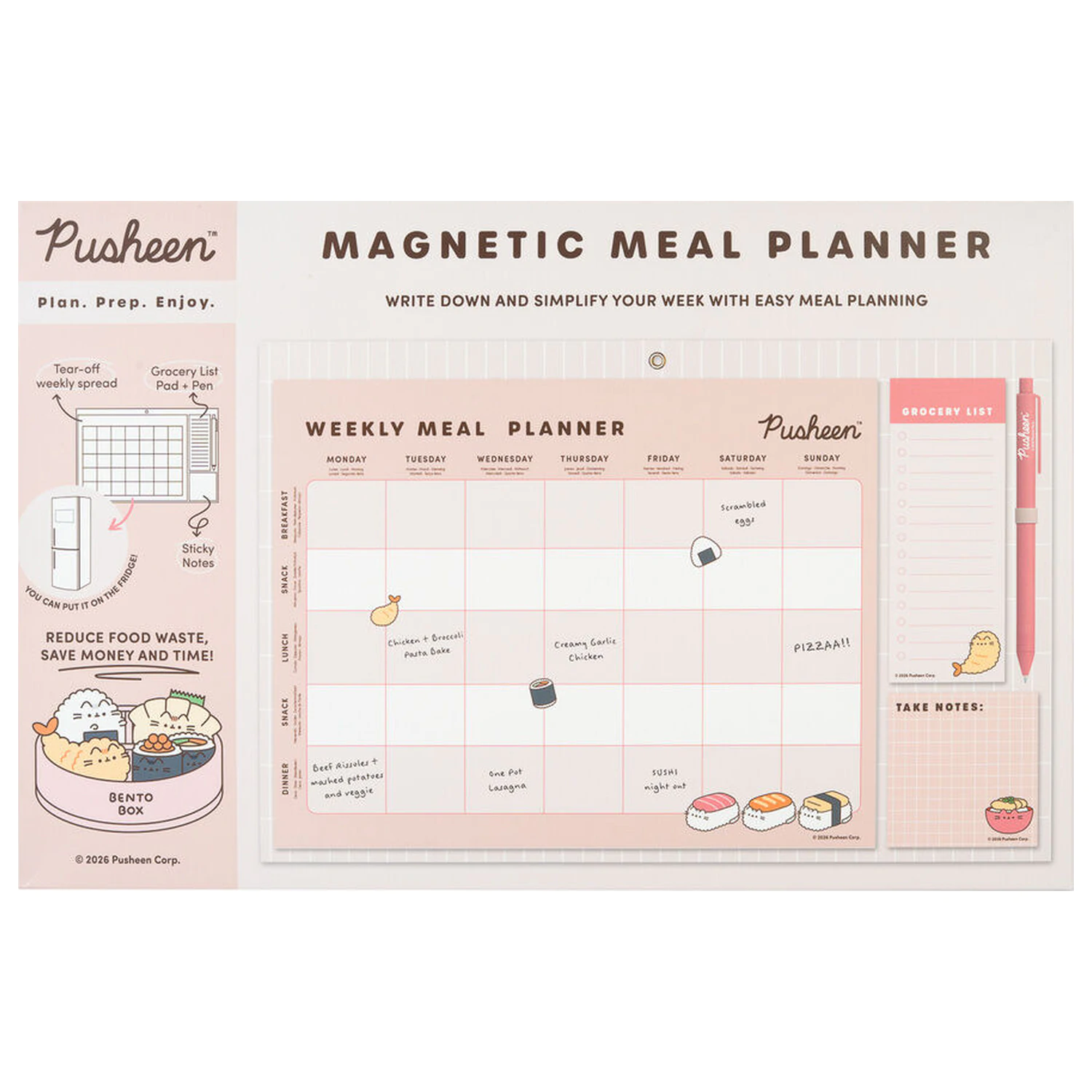 Pusheen Sushi Roll magnetický plánovač jídel fotografii produktu