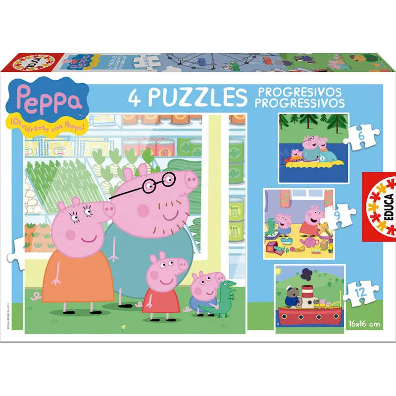 Peppa Pig Progresivní puzzle 6-9-12-16 dílků fotografii produktu