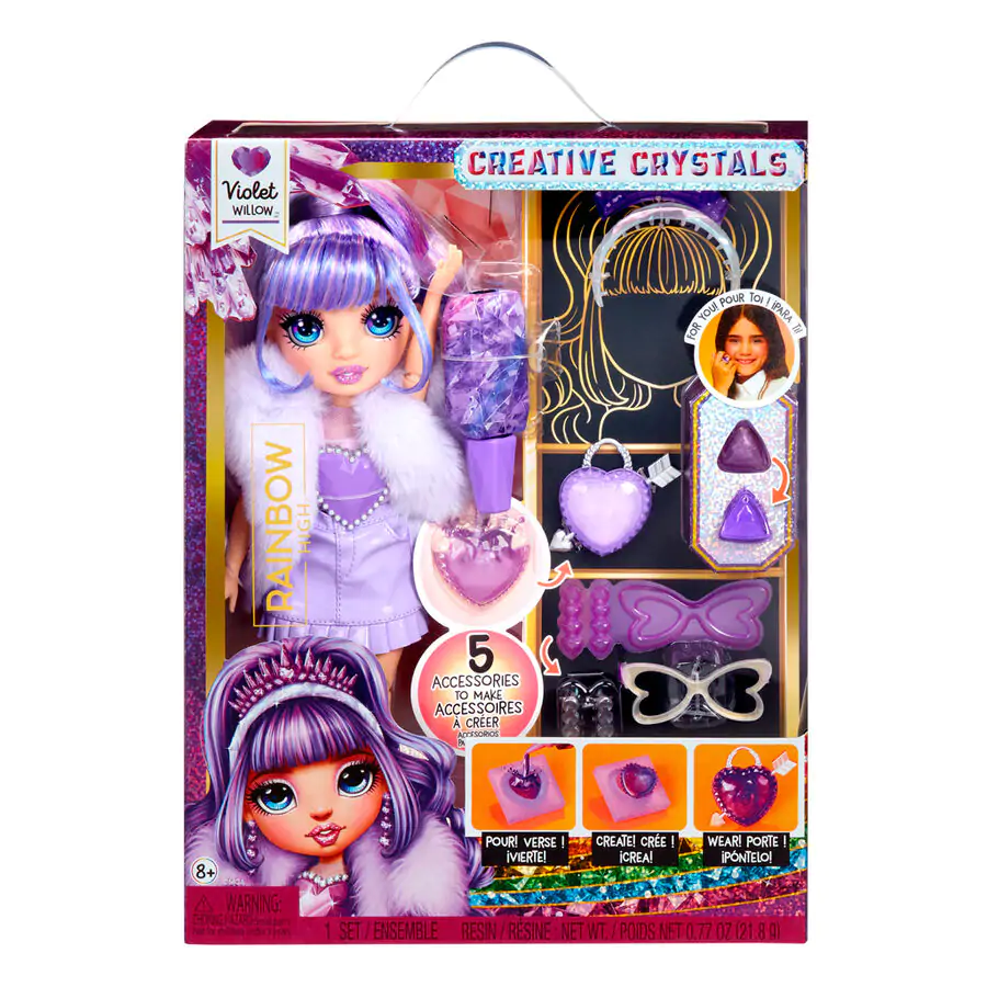 Rainbow High Crystal Fashion Violet panenka fotografii produktu