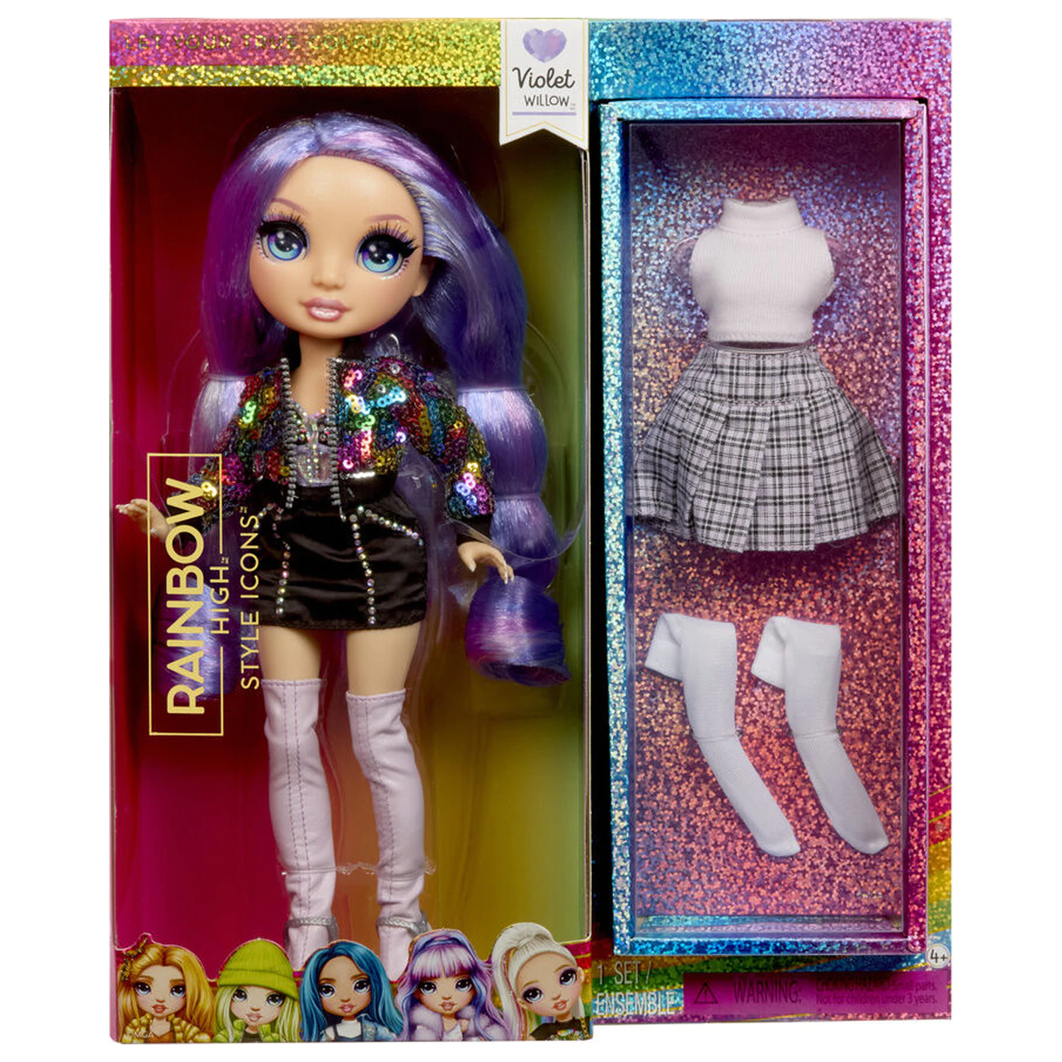 Rainbow High Style Icons Módní panenky Violet panenka fotografii produktu