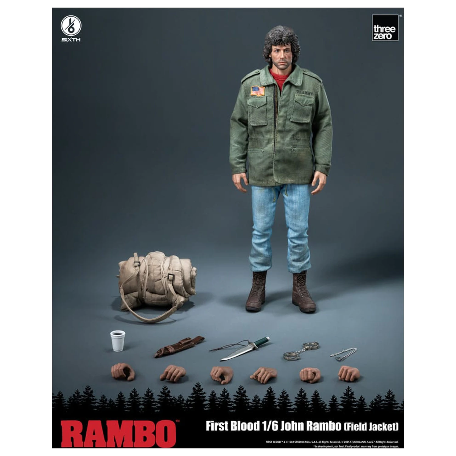 Rambo: First Blood akční figurka 1/6 John Rambo (Field Jacket) 31 cm fotografii produktu