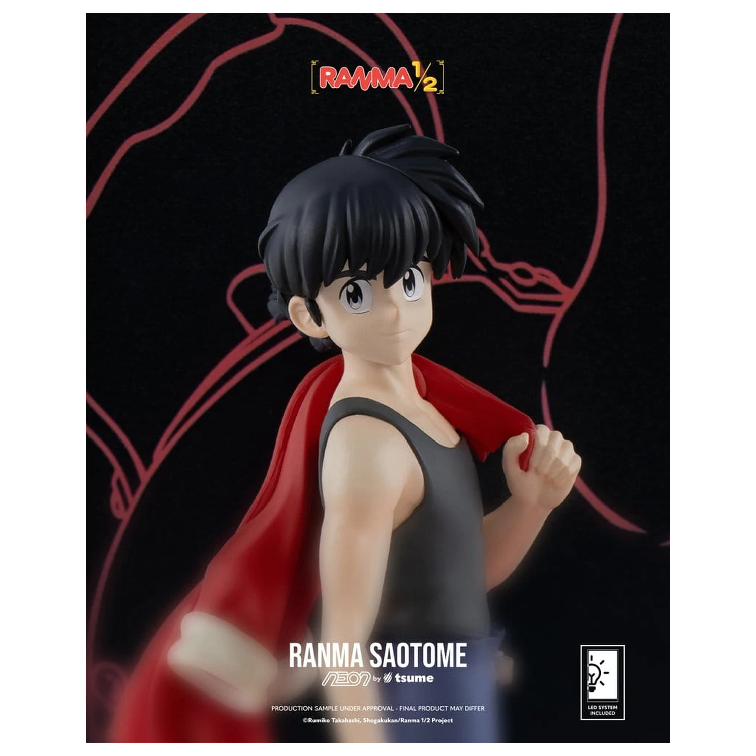 Ranma Neon Figurka 1/9 Ranma Saotome Boy 20 cm fotografii produktu