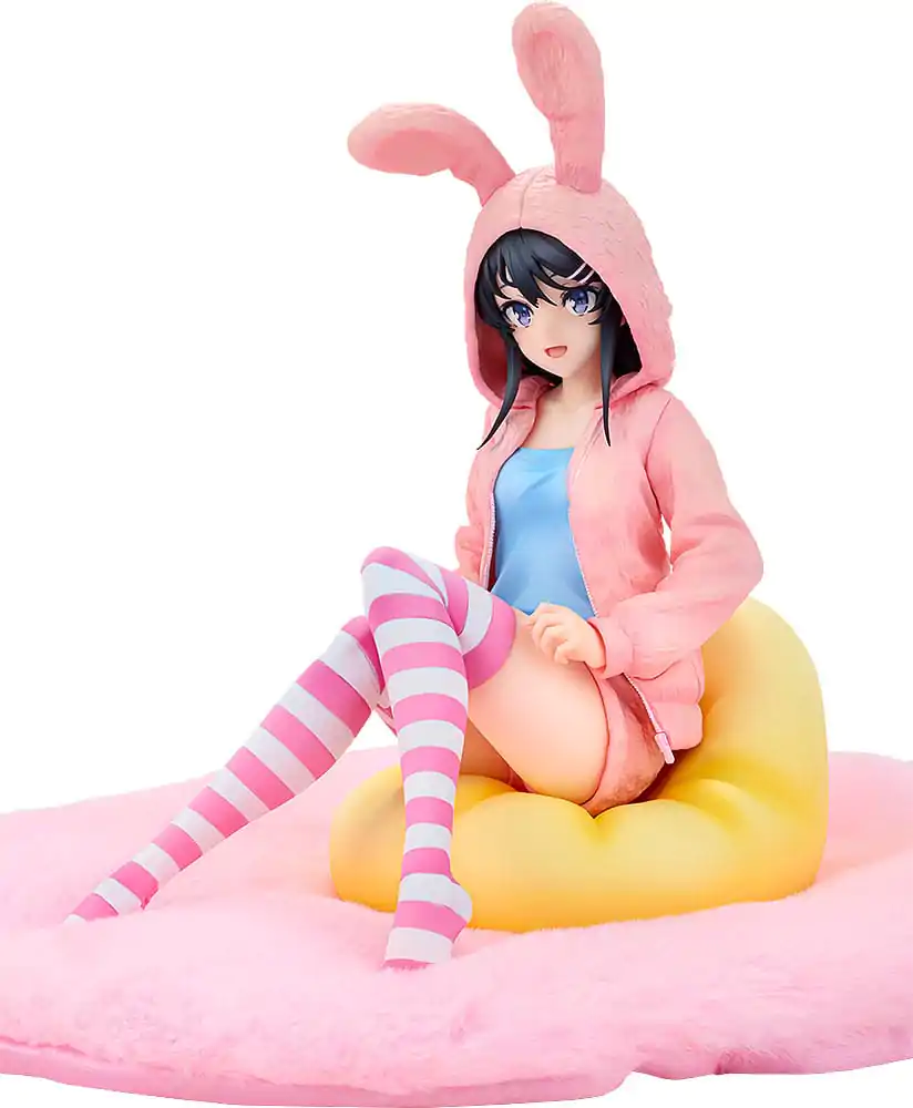 Rascal Does Not Dream of a Knapsack Kid PVC Socha 1/7 Mai Sakurajima Hoodie Look Rabbit Ears Verze 18 cm fotografii produktu