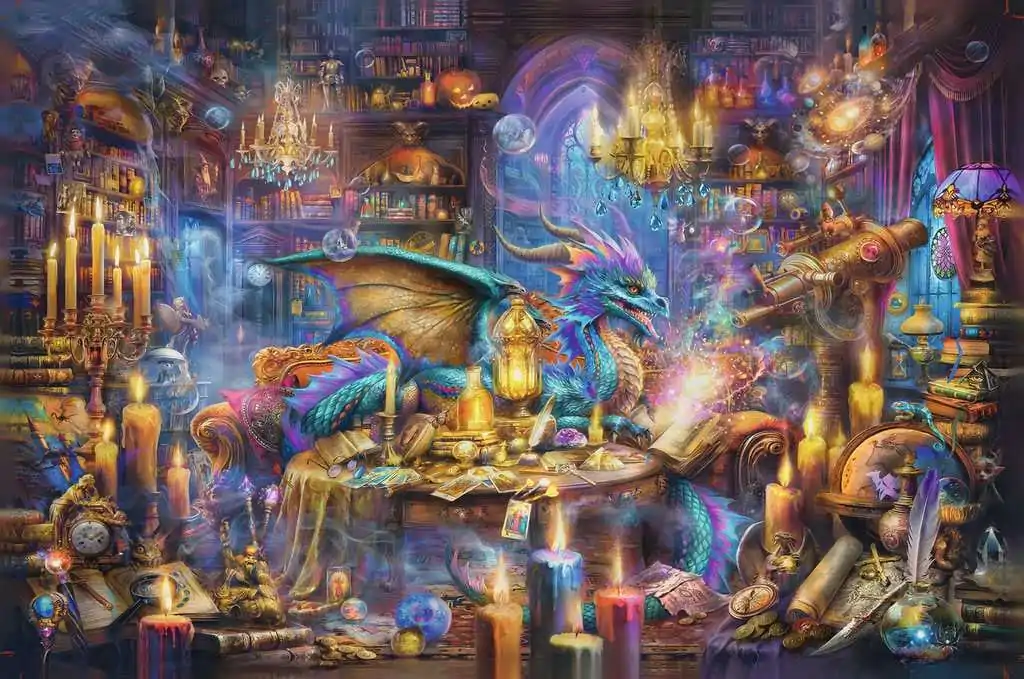 Ravensburger Puzzle Dračí knihovna (3000 dílků) fotografii produktu
