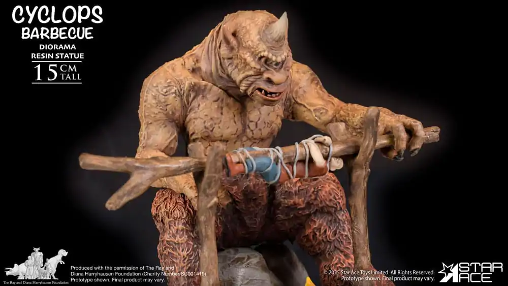 Ray Harryhausen Dioráma 1/8 Cyclops Barbecue Scéna 17 cm fotografii produktu