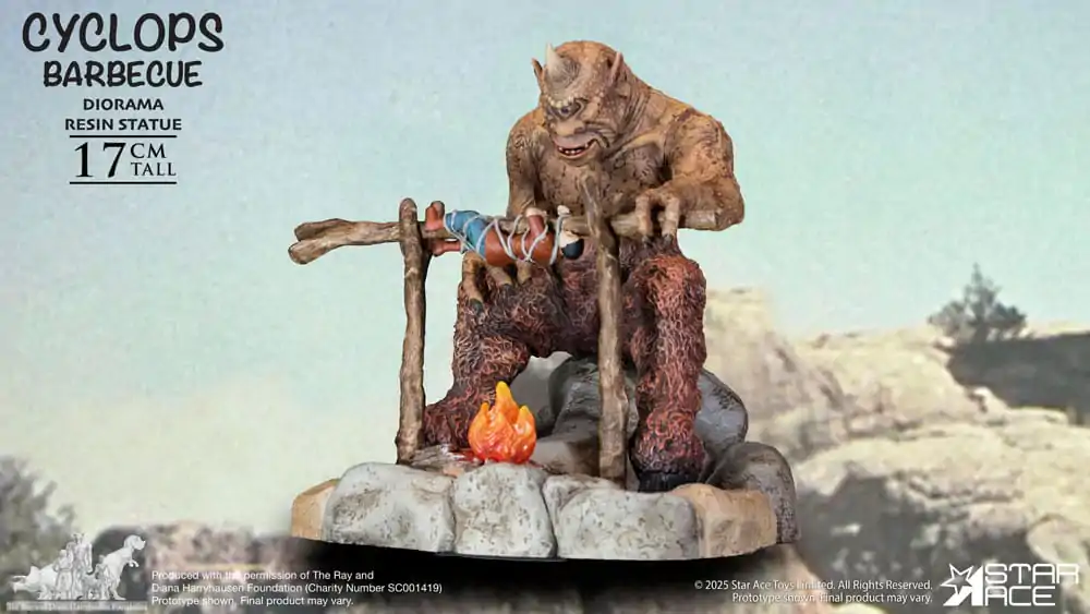 Ray Harryhausen Dioráma 1/8 Cyclops Barbecue Scéna 17 cm fotografii produktu
