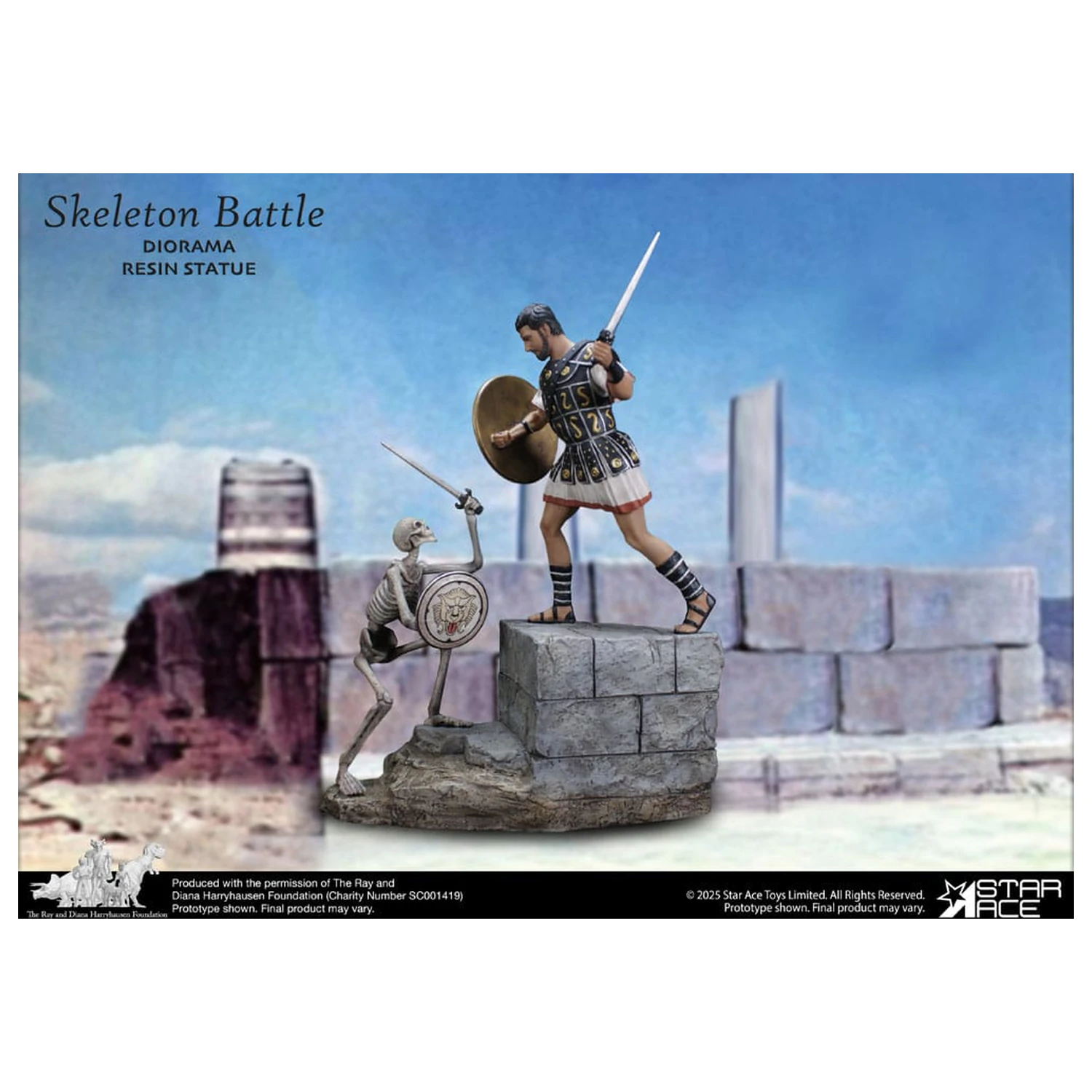 Ray Harryhausen Diorama 1/8 Skeleton Battle Scéna 30 cm fotografii produktu