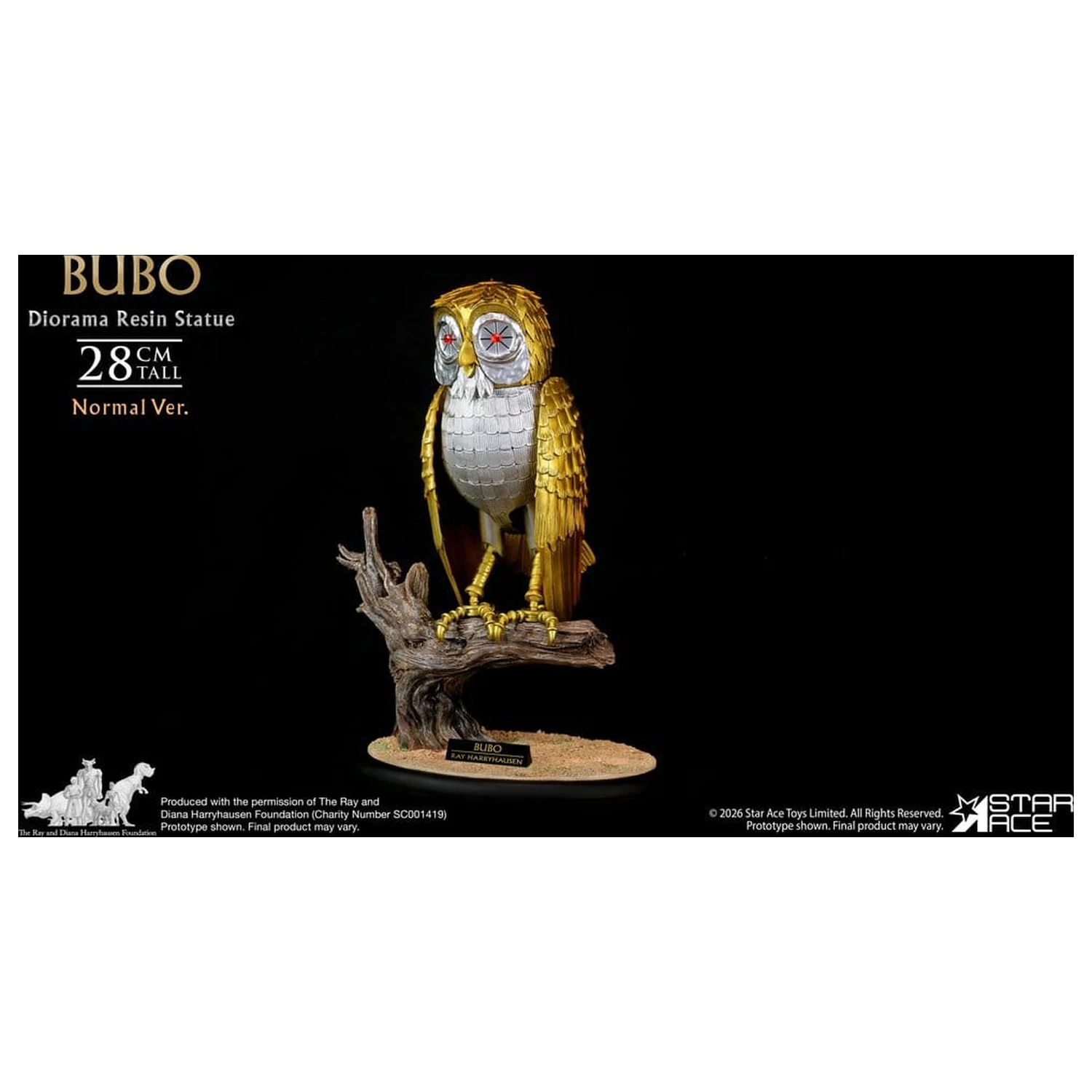 Ray Harryhausens Diorama pryskyřicová socha Bubo Normal Ver. 28 cm fotografii produktu