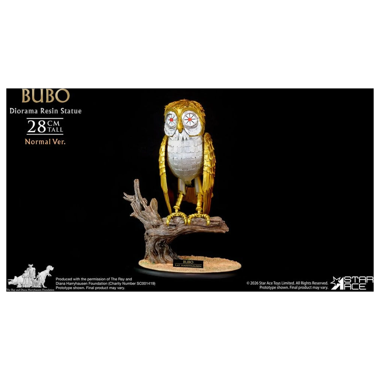 Ray Harryhausens Diorama pryskyřicová socha Bubo Normal Ver. 28 cm fotografii produktu