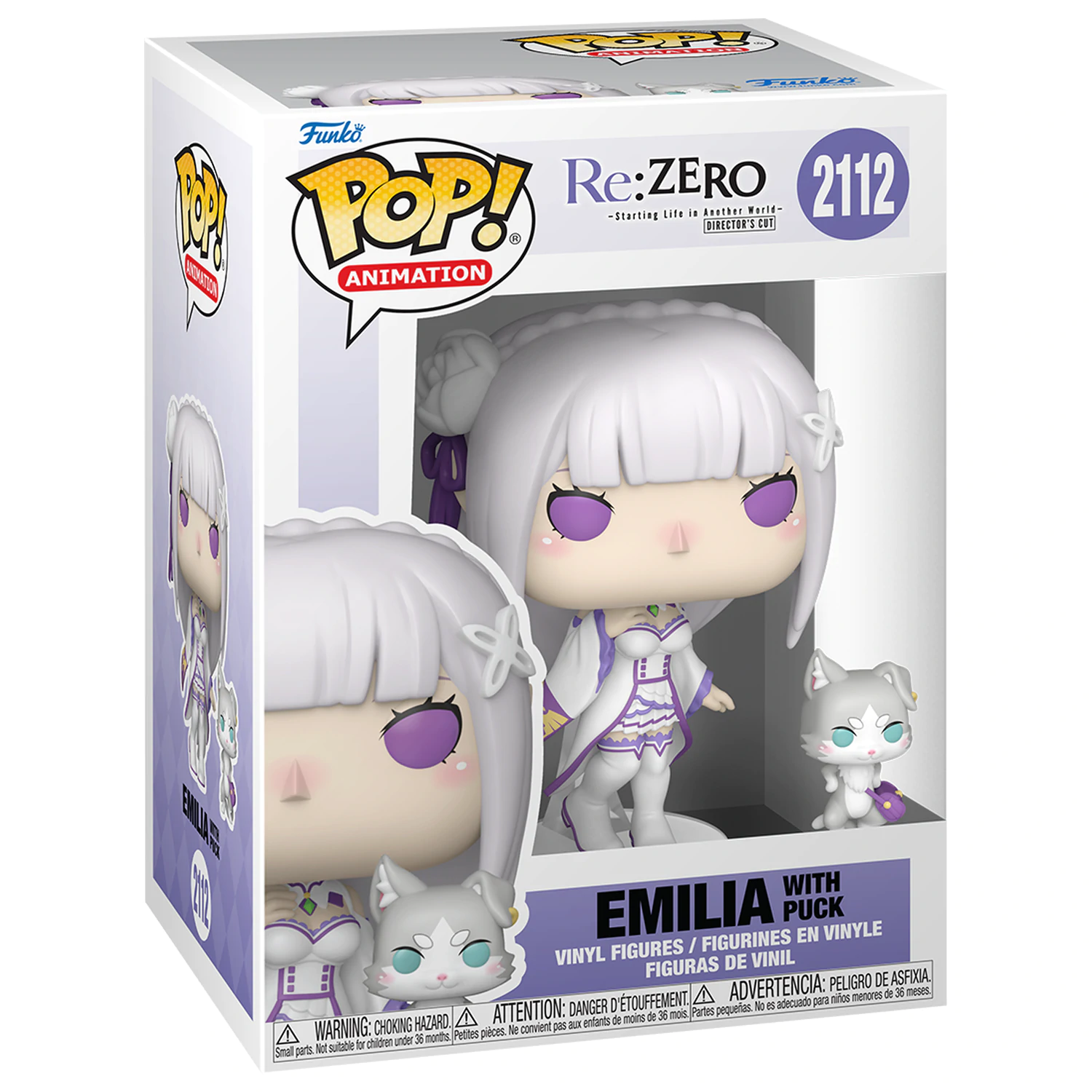 Re:Zero Funko POP!&Buddy Animation Vinyl figurka Emilia w/Puck 9 cm fotografii produktu