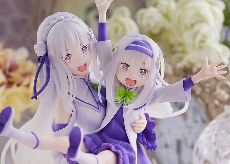 Re:Zero Starting Life in Another World PVC socha 1/7 Emilia & Childhood Emilia 24 cm fotografii produktu