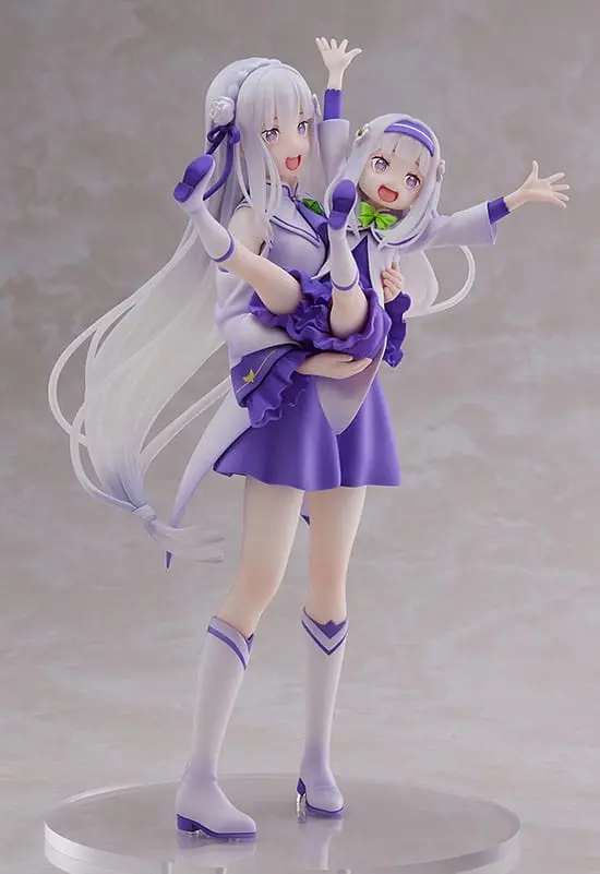 Re:Zero Starting Life in Another World PVC socha 1/7 Emilia & Childhood Emilia 24 cm fotografii produktu