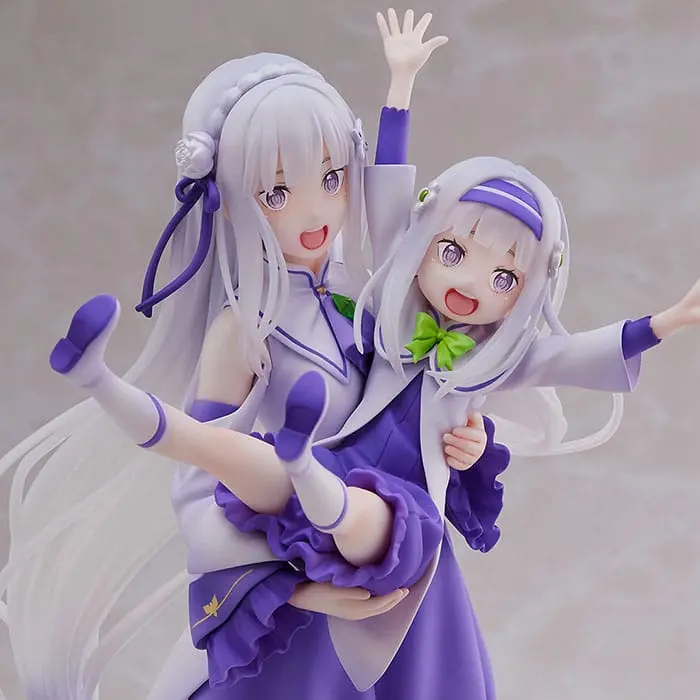 Re:Zero Starting Life in Another World PVC socha 1/7 Emilia & Childhood Emilia 24 cm fotografii produktu