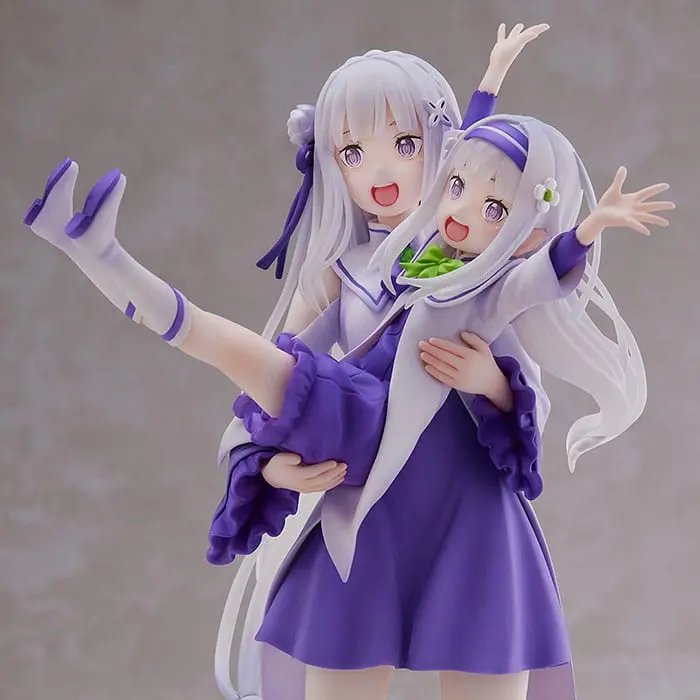 Re:Zero Starting Life in Another World PVC socha 1/7 Emilia & Childhood Emilia 24 cm fotografii produktu