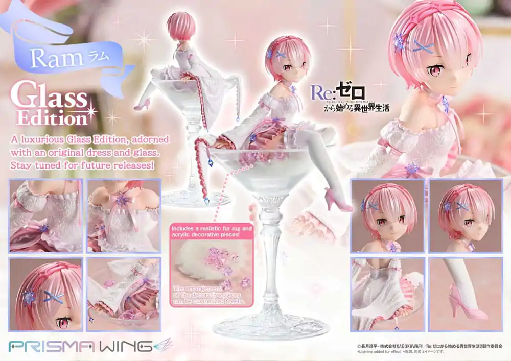 Re:ZERO Starting Life in Another World Prisma Wing PVC Soška 1/7 Ram Glass Edition 24 cm fotografii produktu