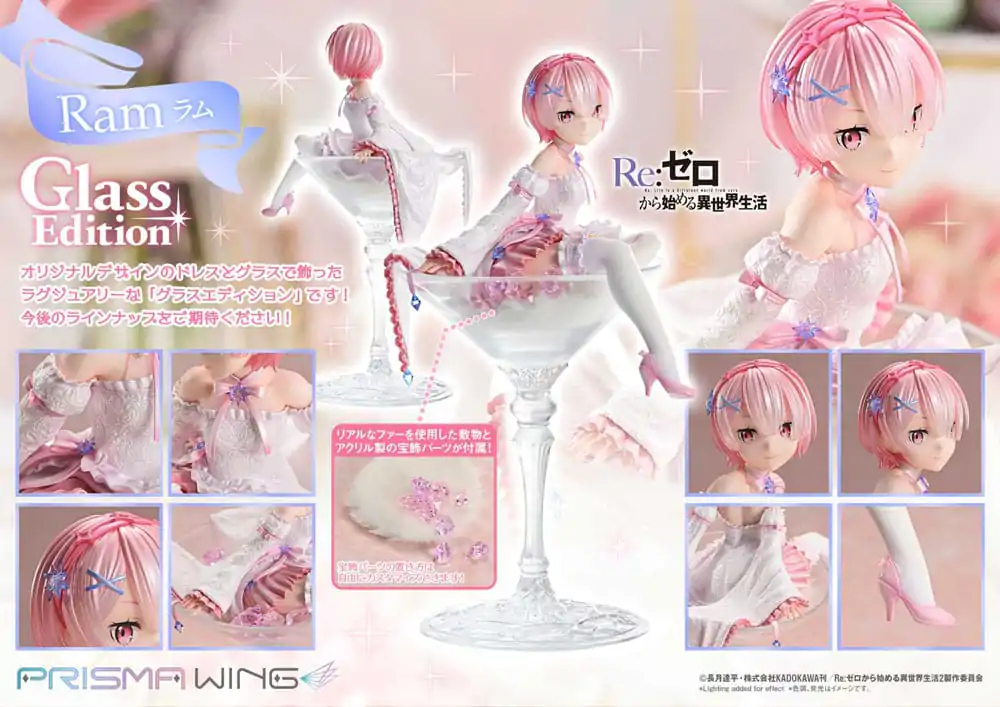 Re:ZERO Starting Life in Another World Prisma Wing PVC Soška 1/7 Ram Glass Edition 24 cm fotografii produktu