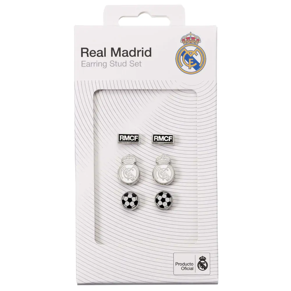 Real Madrid sada 3 párů náušnic fotografii produktu