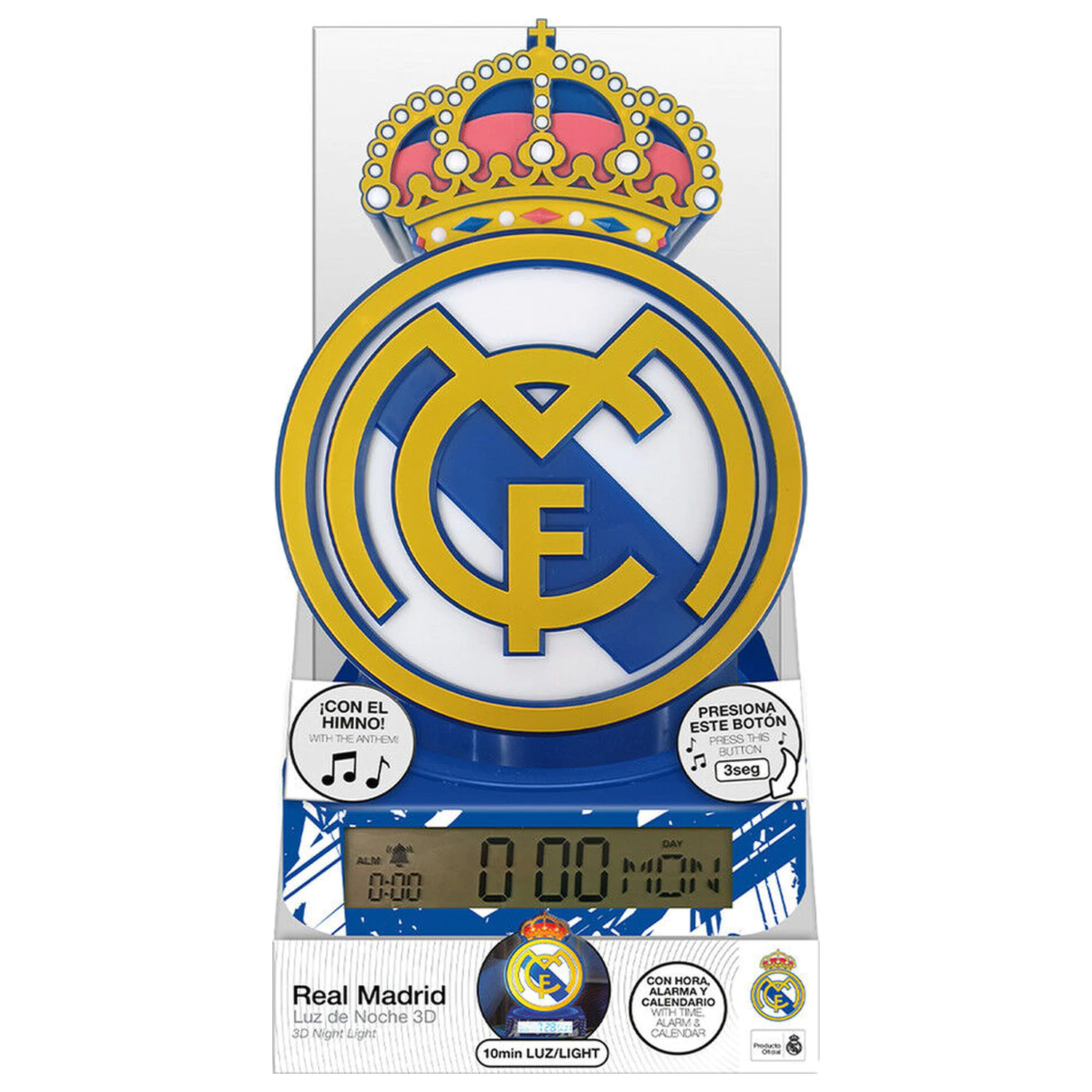 Real Madrid 3D lampa s budíkem fotografii produktu