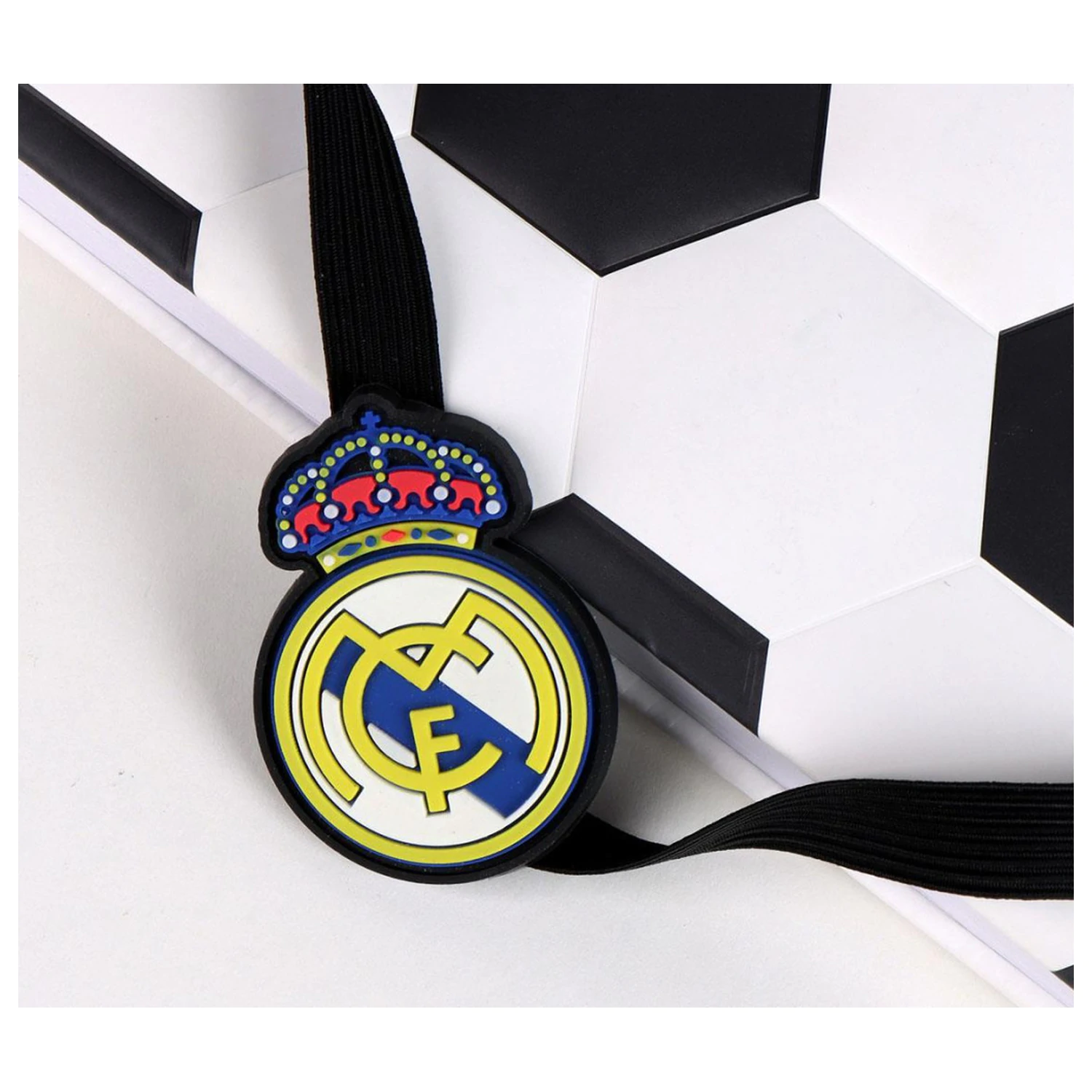 Zápisník s polstrovaným obalem Real Madrid Ball, linkovaný zápisník fotografii produktu