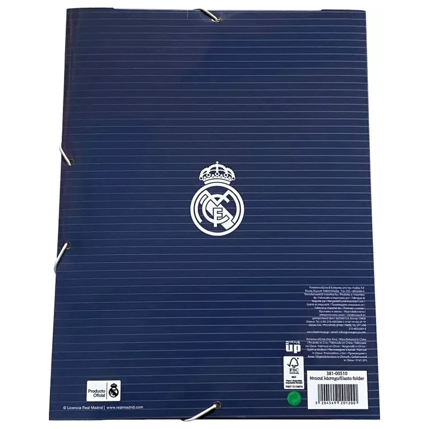 Real Madrid Blue A/4 elastická složka fotografii produktu