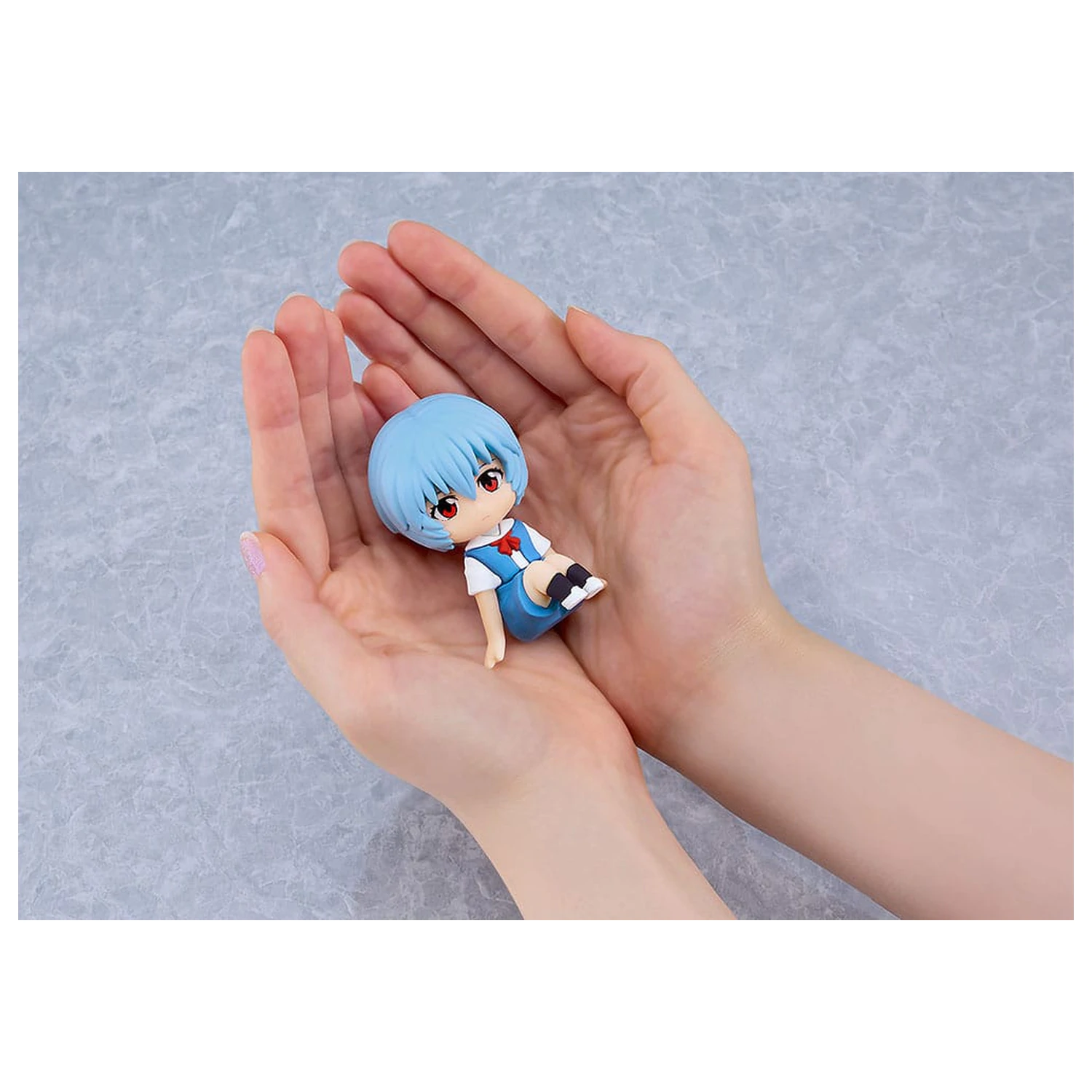 Rebuild of Evangelion Gumový Maskot Nendroid Plus Mini Figurka Rei Ayanami 8 cm fotografii produktu