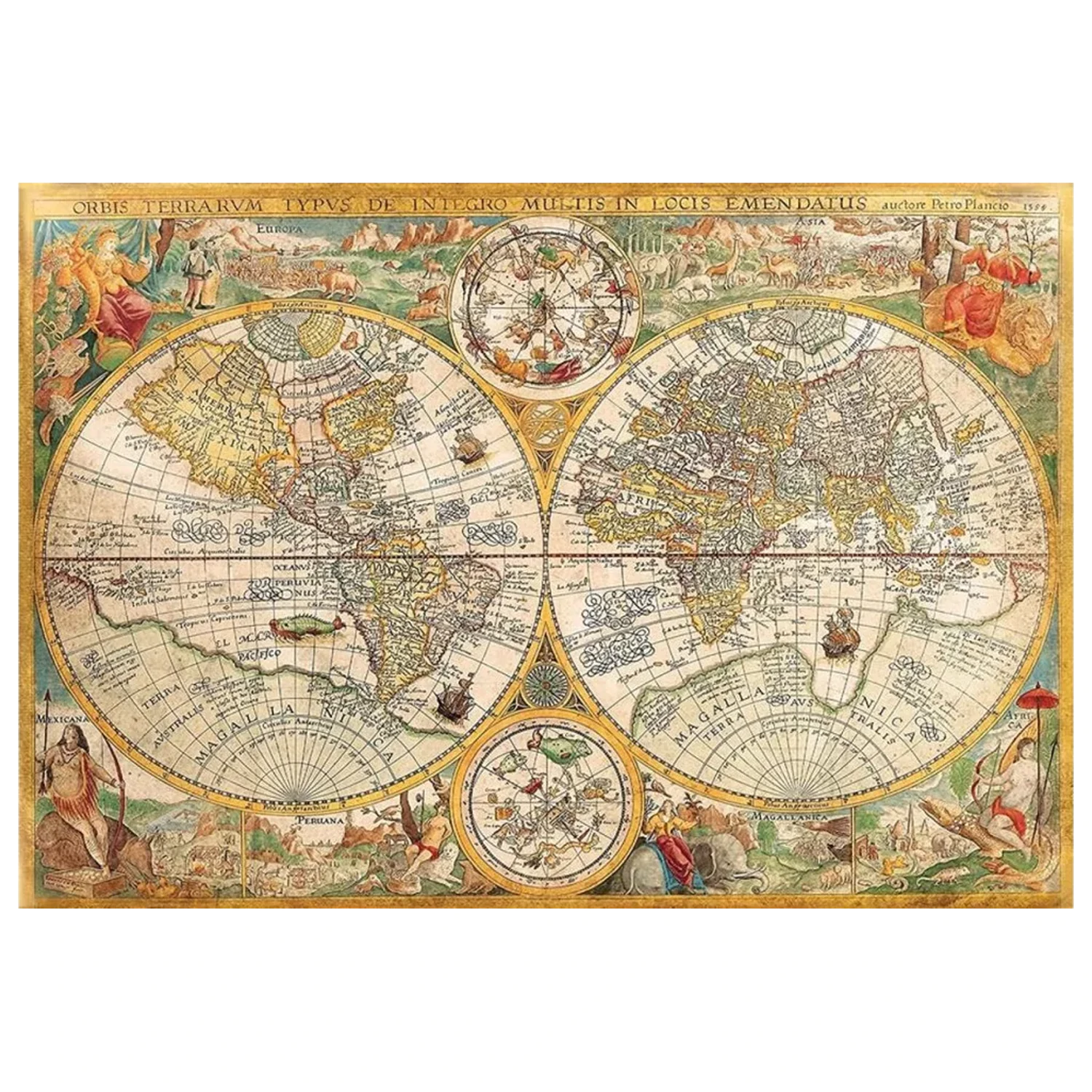 Old Map Ancient 2000dílné puzzle fotografii produktu
