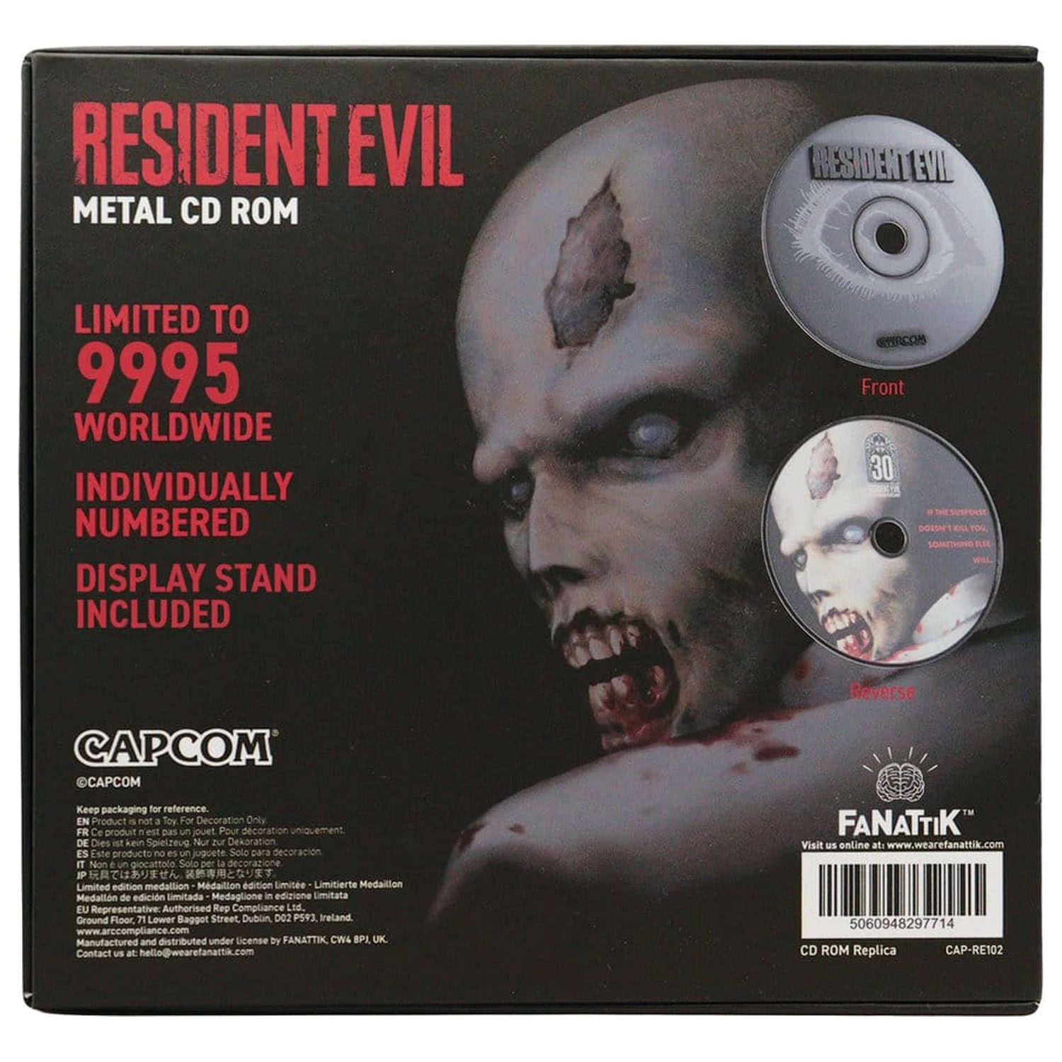Resident Evil Replika CD-ROM 30th Anniversary Limitovaná Edice 11 cm fotografii produktu