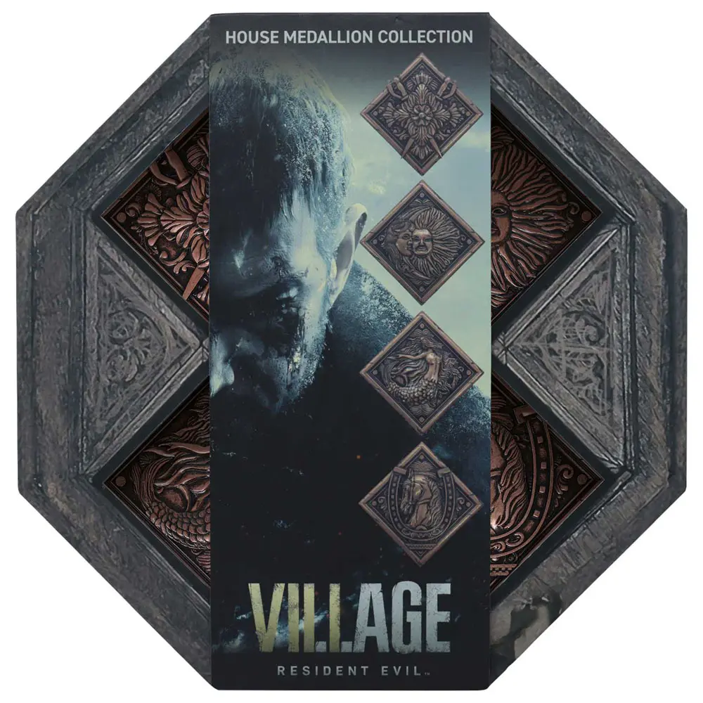 Resident Evil VIII Medallion Set House Crest Limitovaná edice - Sada medailonů Erb rodu fotografii produktu