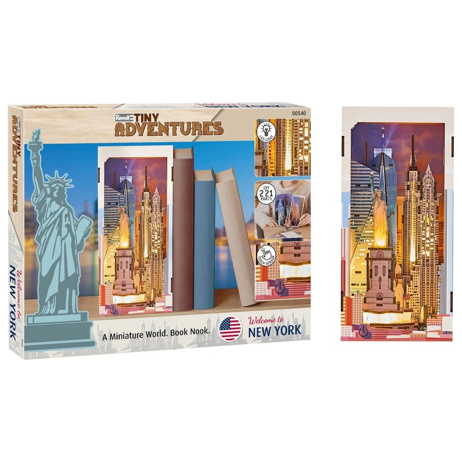 Revell Tiny Adventures Book Nook Mini Diorama New York 18 cm fotografii produktu