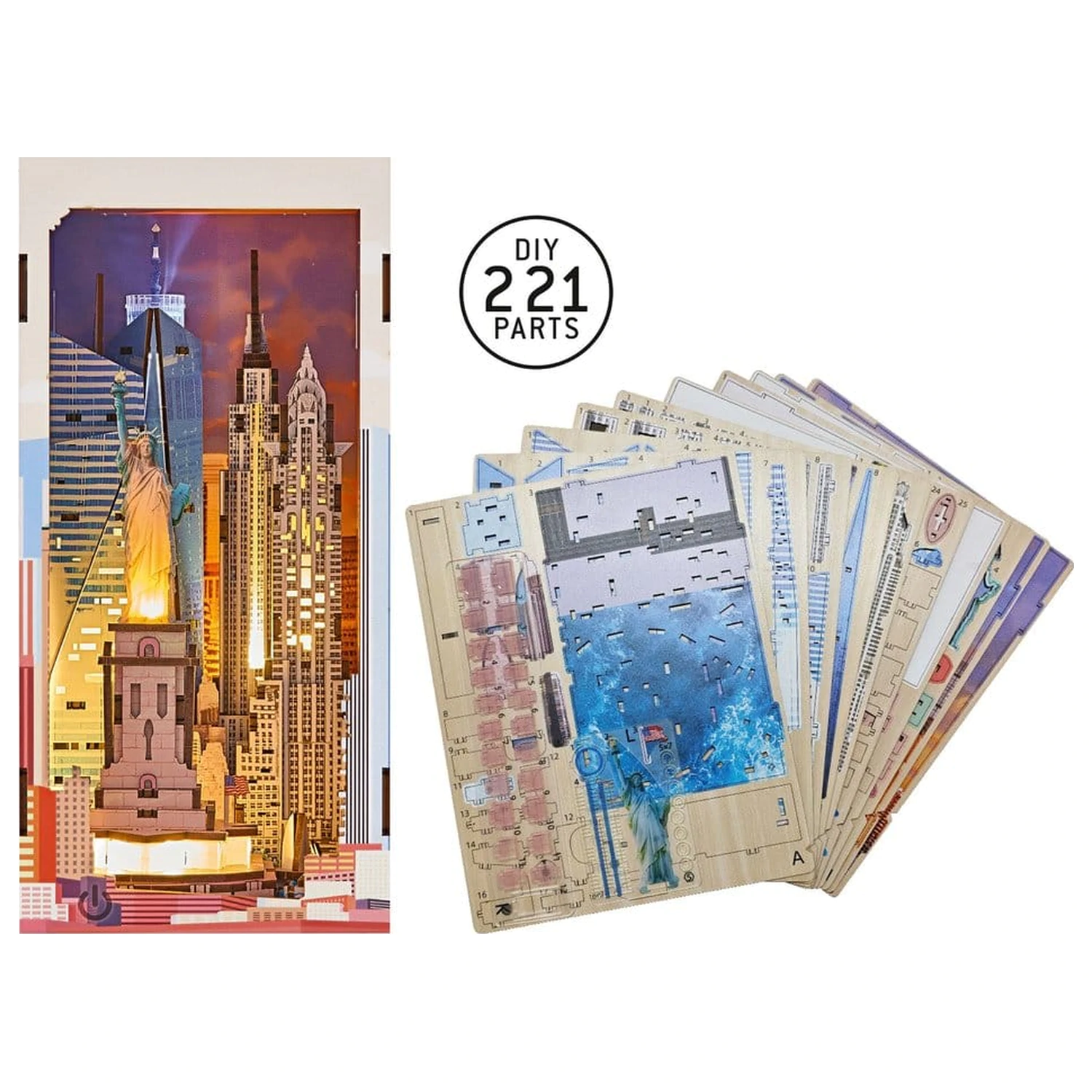 Revell Tiny Adventures Book Nook Mini Diorama New York 18 cm fotografii produktu
