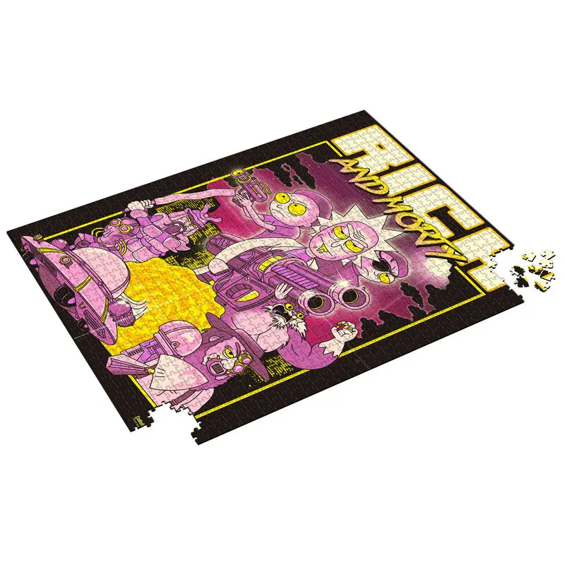 Rick & Morty Jigsaw Puzzle Retro Poster (1000 dílků) fotografii produktu
