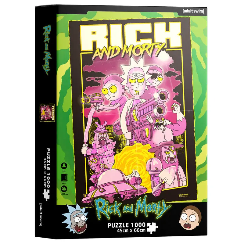 Rick & Morty Jigsaw Puzzle Retro Poster (1000 dílků) fotografii produktu
